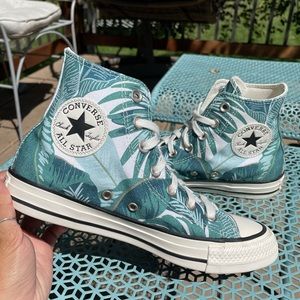 Converse High Tops Tropical Print